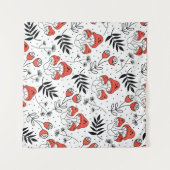 Tenture Champignons champignons sans couture motif répétit (Devant (Horizontal))