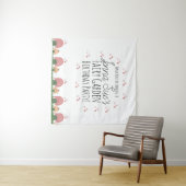 Tenture Champignons de jardin de fées coccinelles papillon (En situation (horizontale))