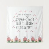 Tenture Champignons de jardin de fées coccinelles papillon (Devant)