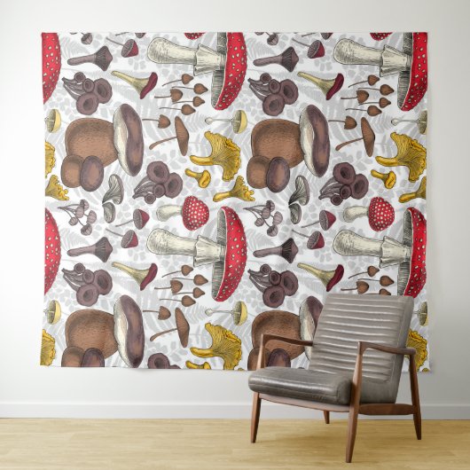 Tenture Champignons sauvages (En situation (horizontale))