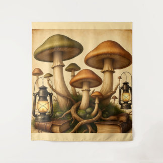 Tenture Champignons vintages