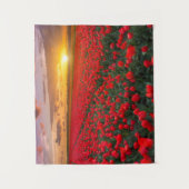 Tenture Champs de tulipe au coucher du soleil dans (Devant)