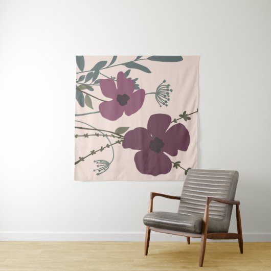 Tenture Champs floraux modernes (En situation (horizontale))