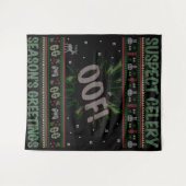 Tenture Chandail de Noël moche Suspect Celery™ (Devant (Horizontal))