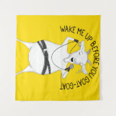 Tenture Chant de chèvre George| cadeau pour amoureux de ch (Devant (Horizontal))