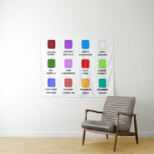 Tenture Chaos Emerald Birthstone Chart Blanc (En situation (horizontale))