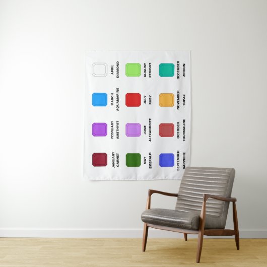 Tenture Chaos Emerald Birthstone Chart Blanc (En situation)