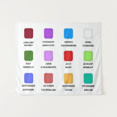 Tenture Chaos Emerald Birthstone Chart Blanc (Devant (Horizontal))