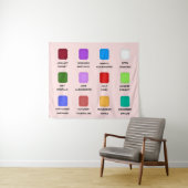 Tenture Chaos Emerald Birthstone Chart rose (En situation (horizontale))