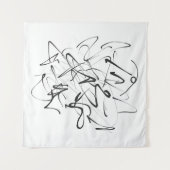 Tenture Chaos en encre - Expressive Line Abstraction (Devant (Horizontal))