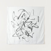 Tenture Chaos en encre - Expressive Line Abstraction (Devant)