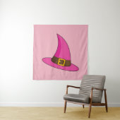Tenture Chapeau de sorcière rose (En situation)