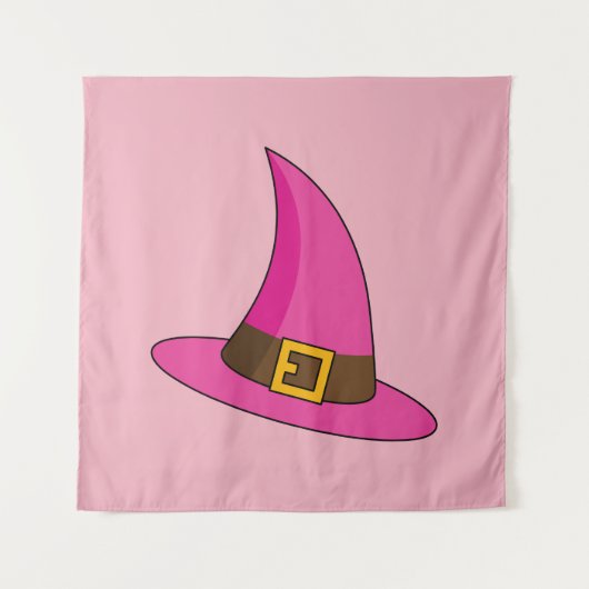 Tenture Chapeau de sorcière rose (Devant)