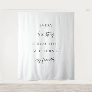 Tenture Chaque histoire d'amour est belle Toile de fond de