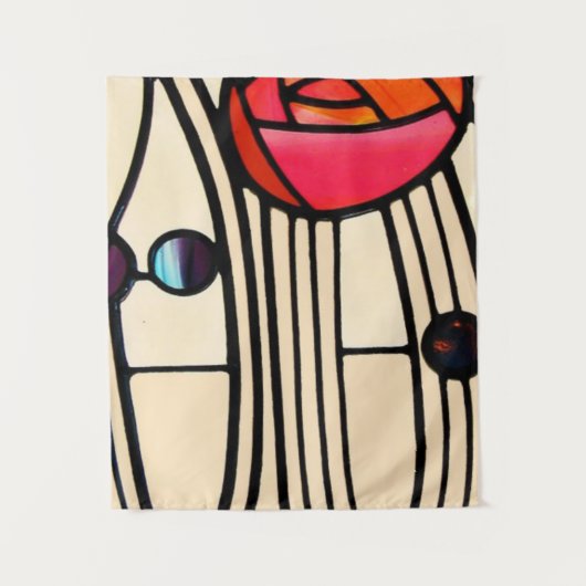 Tenture Charles Rennie Mackintosh Vitrail (Devant)