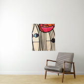 Tenture Charles Rennie Mackintosh Vitrail (En situation)