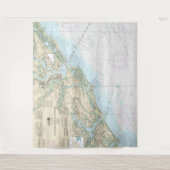Tenture Charleston Harbour et Approches Graphique nautique (Devant)