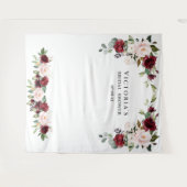 Tenture Charm Bourgogne Fleurs Fête des mariées Photo Prop (Devant (Horizontal))