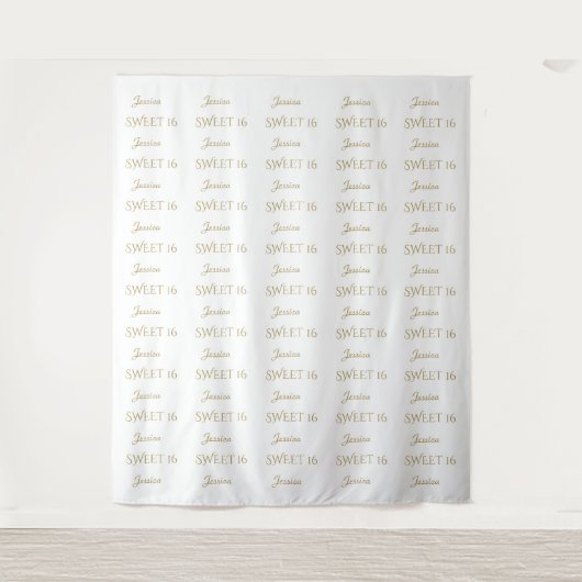 Tenture Charm Bush Flowers Sweet 16 Step & Repeat Backdrop (Devant)