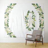 Tenture Charm Fleurs Blanches Accessoire de Photobooth de  (En situation (horizontale))