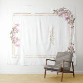 Tenture Charmant Magnolia Fleur Photobooth Mariage (En situation (horizontale))