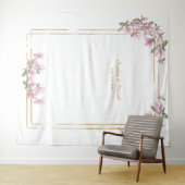 Tenture Charmant stand de mariage avec des fleurs de magno (En situation (horizontale))