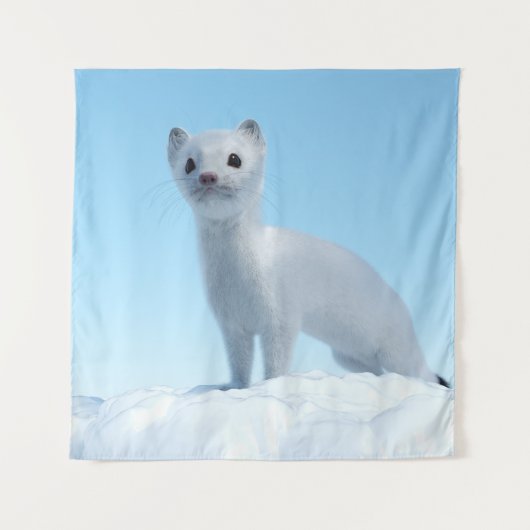 Tenture Charme de la belette arctique (Devant)