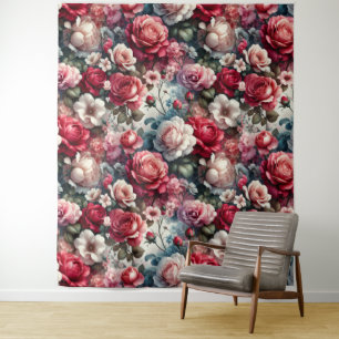 Tenture Charme floral de rose intemporel