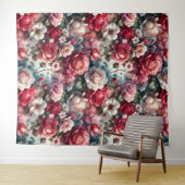 Tenture Charme Floral Rose intemporel (En situation (horizontale))