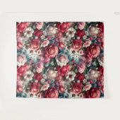 Tenture Charme Floral Rose intemporel (Devant (Horizontal))