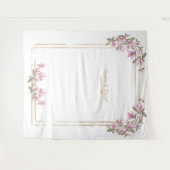 Tenture Charming Magnolia Bloom Photo Booth Mariage (Devant (Horizontal))