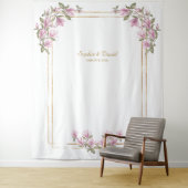 Tenture Charming Magnolia Bloom Photo Booth Mariage (En situation)