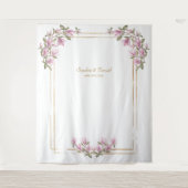 Tenture Charming Magnolia Bloom Photo Booth Mariage (Devant)