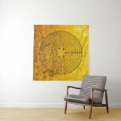 Tenture Chartres Labyrinthe - Symbole spirituel Antique 1 (En situation (horizontale))