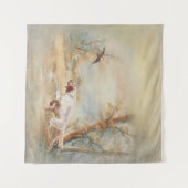 Tenture Chasse à la bécasse avec setter anglais en forêt,  (Devant (Horizontal))