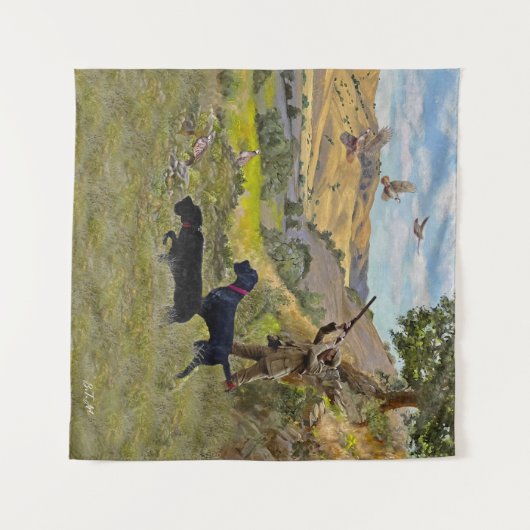 Tenture Chasse à la perdrix de Chukar (Devant (Horizontal))