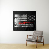 Tenture Chasse au cerf Chasse au drapeau américain (En situation (horizontale))