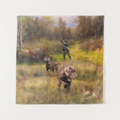 Tenture Chasse au faisan avec un Poudelpointers (Devant)