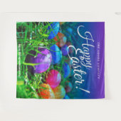 Tenture Chasse aux œufs de printemps de Pâques joyeuse | F (Devant (Horizontal))