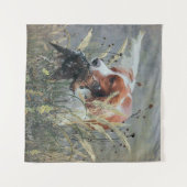 Tenture Chasse avec Epagneul Breton (Devant (Horizontal))