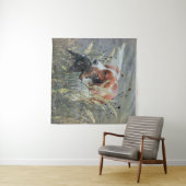 Tenture Chasse avec Epagneul Breton (En situation (horizontale))