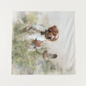 Tenture Chasse avec un chien breton, Art (Devant (Horizontal))