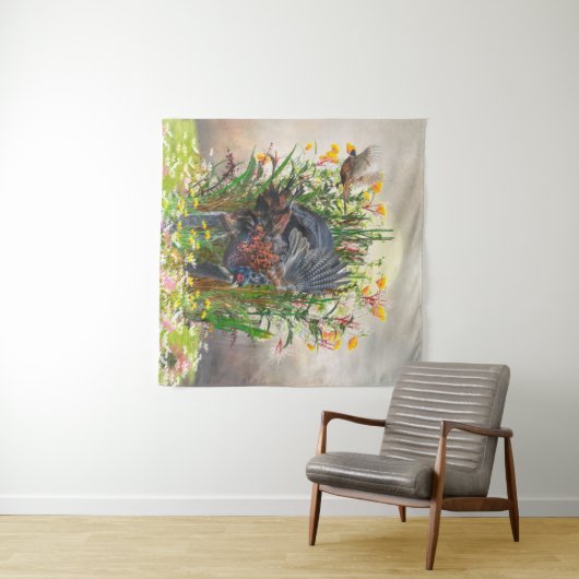 Tenture Chasse faisan (En situation (horizontale))