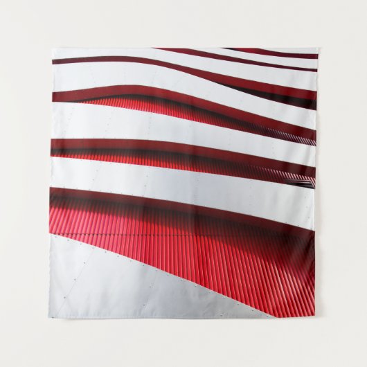 TENTURE CHÂSSIS DE MÉTAL BLANC ET ROUGE (Devant)