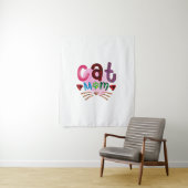Tenture Chat Art Chat Maman2 (En situation)