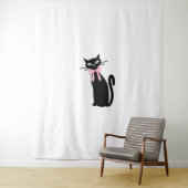Tenture Chat Atomique avec chatte rose Chatte Fille Nettoy (En situation)