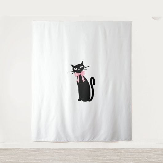 Tenture Chat Atomique avec chatte rose Chatte Fille Nettoy (Devant)