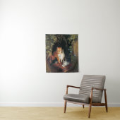 Tenture Chat avec chatons (Art animal) (En situation)