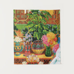 Tenture Chat Botaniste De Louis Wain