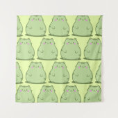 Tenture Chat Chubby Matcha Vert (Devant)